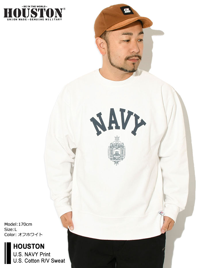 HOUSTON（ヒューストン） トレーナー メンズ U.S. NAVY プリント U.S.