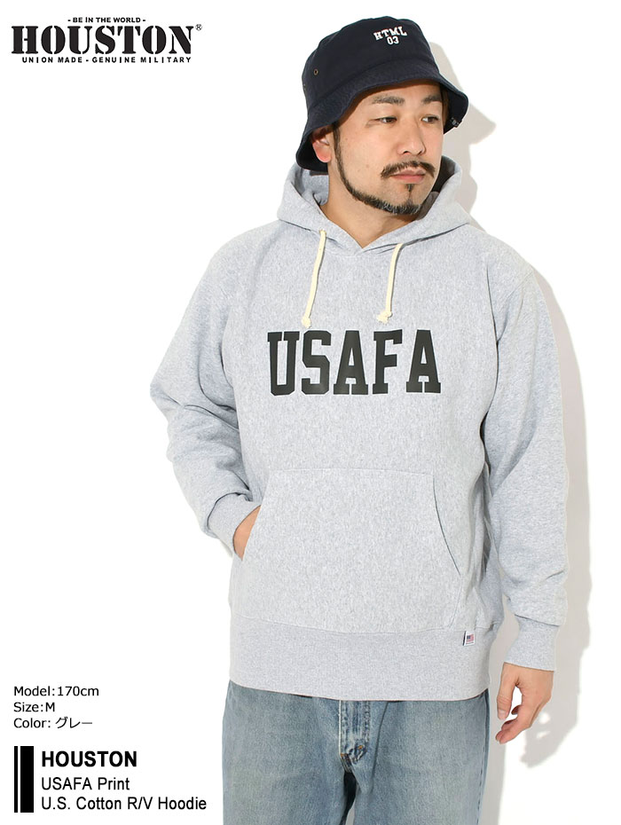 ヒューストン パーカー プルオーバー HOUSTON メンズ USAFA プリント