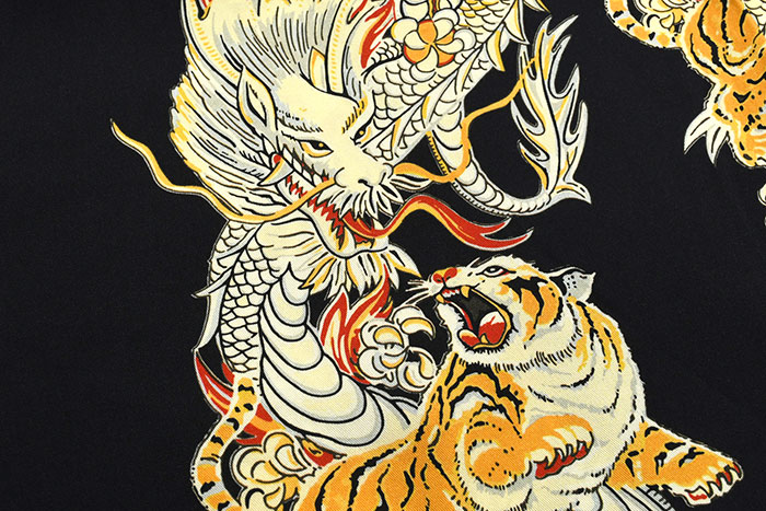 HOUSTONヒューストンのシャツ Dragon & Tiger Aloha Shirt10