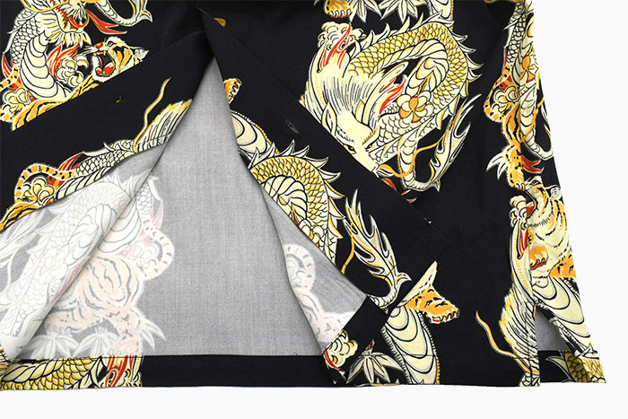 HOUSTONヒューストンのシャツ Dragon & Tiger Aloha Shirt08