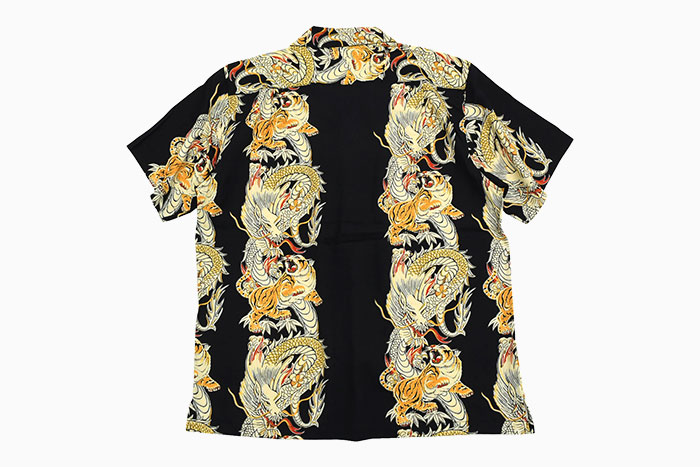 HOUSTONヒューストンのシャツ Dragon & Tiger Aloha Shirt09