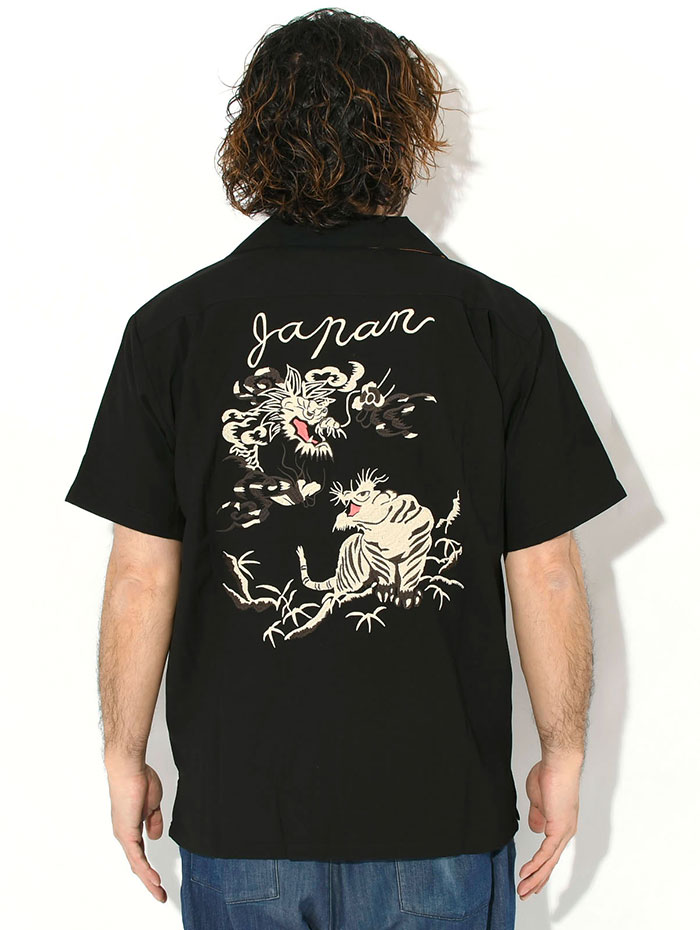 HOUSTONヒューストンのシャツ Tiger & Dragon Souvenir Shirt02