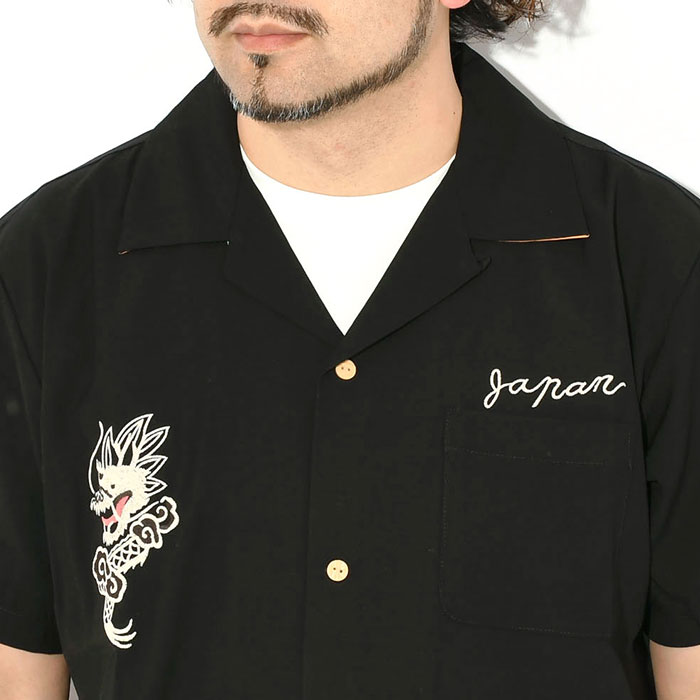 HOUSTONヒューストンのシャツ Tiger & Dragon Souvenir Shirt03