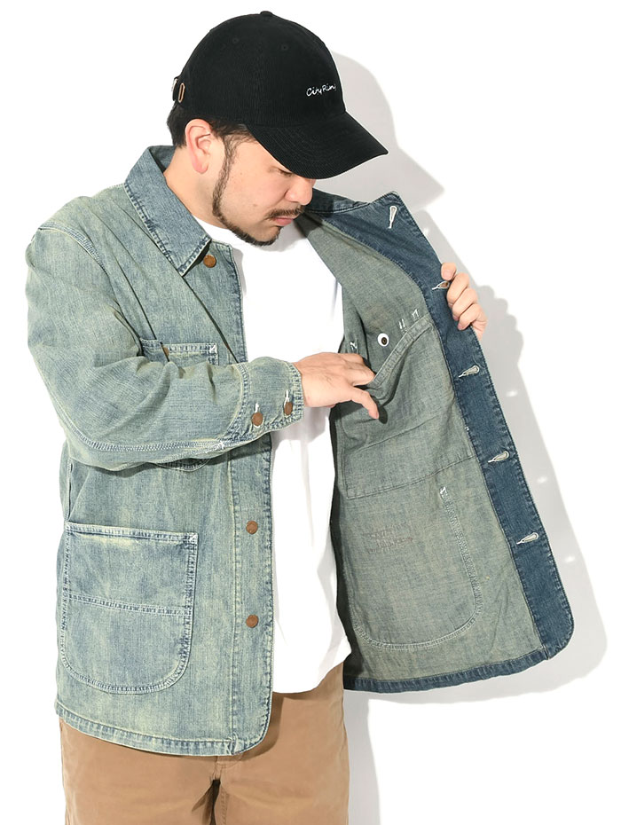 HOUSTONヒューストンのジャケット US Cotton Denim Coverall04