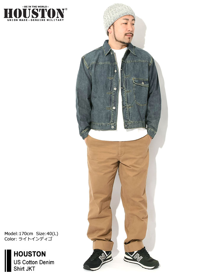HOUSTONヒューストンのジャケット US Cotton Denim Shirt01