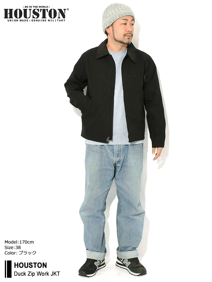 HOUSTON（ヒューストン） ジャケット メンズ ダック ジップ ワーク