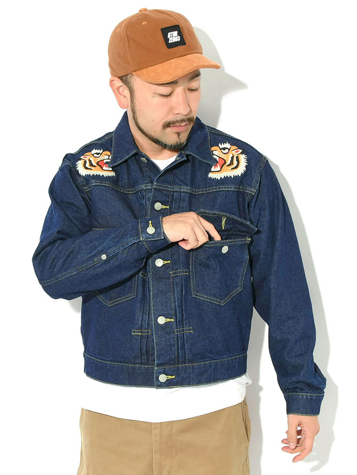 HOUSTON（ヒューストン） ジャケット メンズ デニム エンブロイダリー