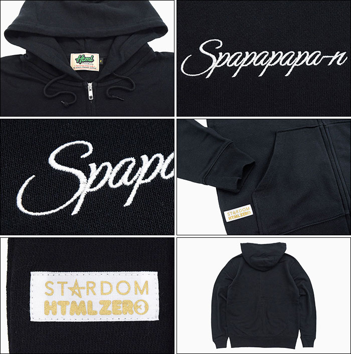 HTML ZERO3×STARDOM パーカー ジップアップ 鹿島沙希 コラボ メンズ ( スターダム 鹿島沙希 SPPPPN Zip Hoodie  スウェット HTML-PA182 ) : htm-html-pa182 : ice field - 通販 - Yahoo!ショッピング