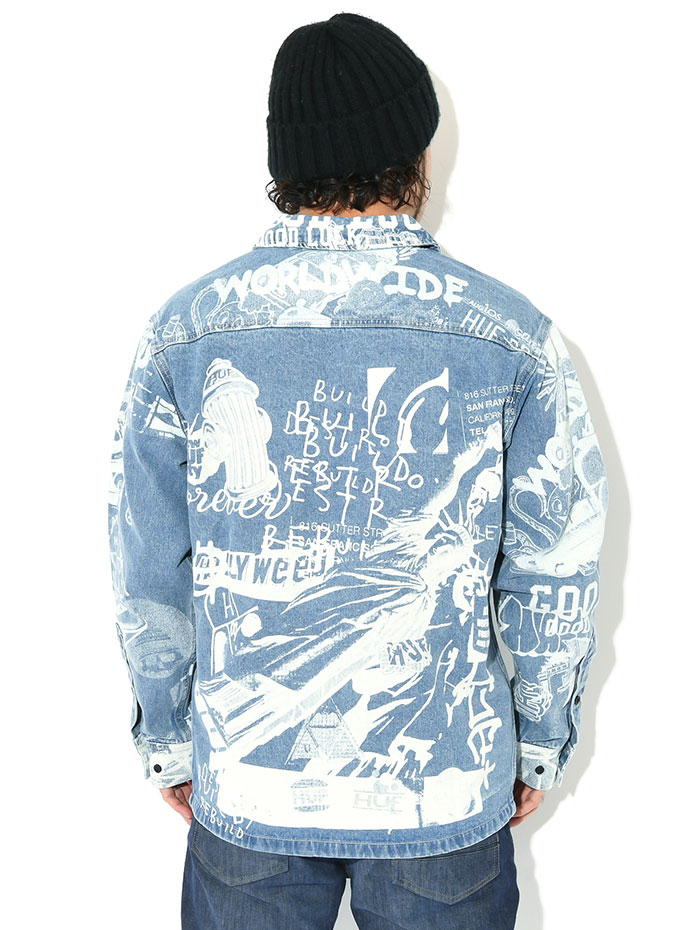 HUF（ハフ） ジャケット メンズ トゥエンティー デニム オーバーシャツ