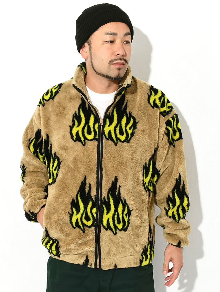 ハフ ジャケット HUF メンズ フレイミン ジップ シェルパ フリース