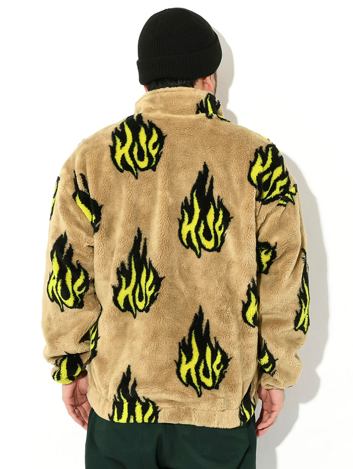 HUF（ハフ） ジャケット メンズ フレイミン ジップ シェルパ フリース