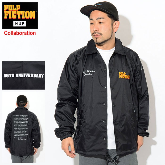 ハフ ジャケット HUF メンズ パルプ フィクション コーチジャケット コラボ ( HUF×PULP FICTION Coaches JKT  アウター 男性用 JK00283 )