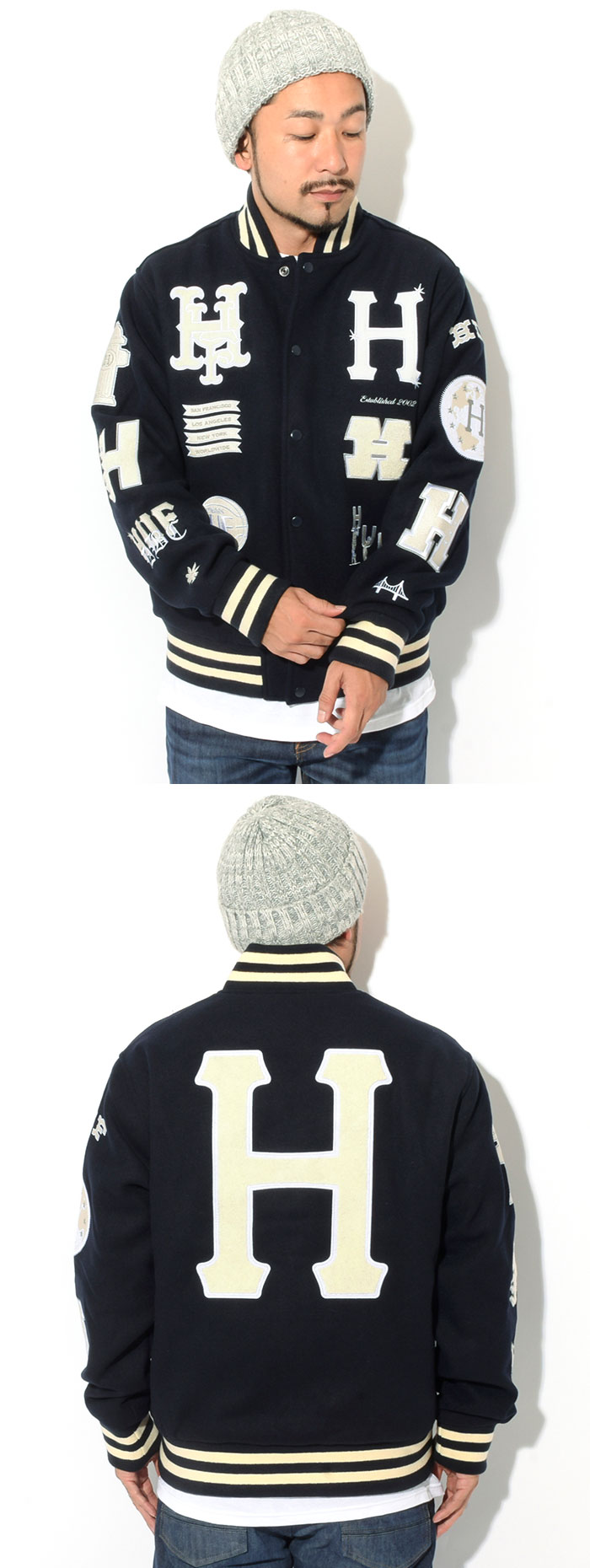 HUFハフのジャケット 20 Year Classic H Varsity02