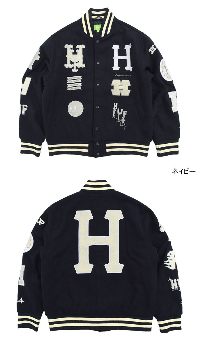 HUFハフのジャケット 20 Year Classic H Varsity05