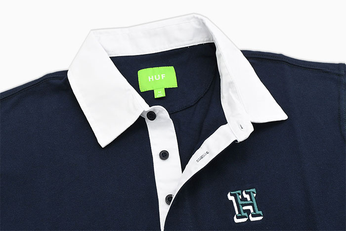 HUF ハフ ポロシャツ 長袖 メンズ ロングデン ( Longden L/S