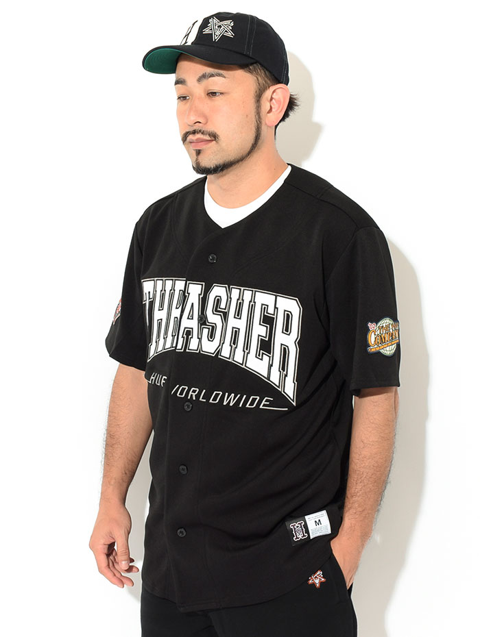 楽天市場】ハフ ベースボールシャツ HUF CENT.FIELD BASEBALL