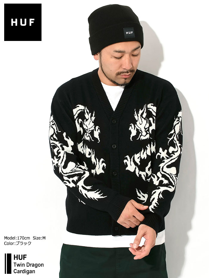 ハフ カーディガン HUF メンズ ツイン ドラゴン ( HUF Twin Dragon Cardigan トップス メンズ 男性用 KN00466 )