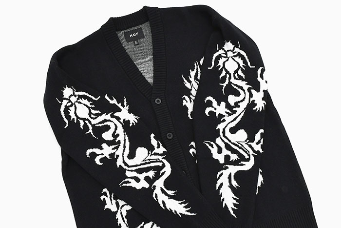 特別オファー HUF ハフ Dragon Twin ( ドラゴン ツイン メンズ カーディガン アイドル