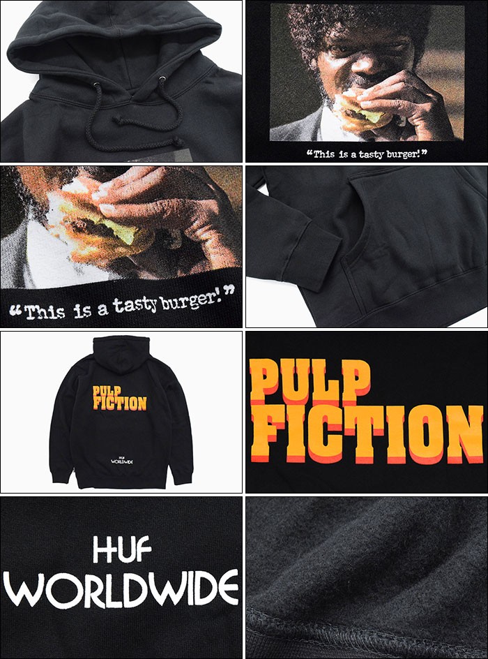 ハフ プルオーバー パーカー HUF メンズ パルプ フィクション バーガー