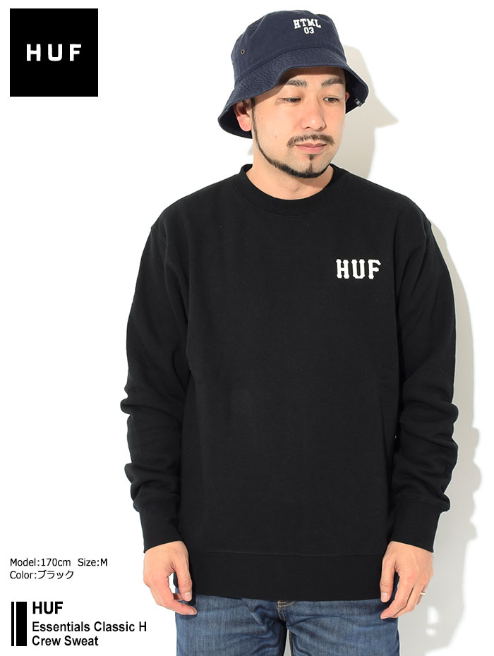 HUFハフのトレーナー Essentials Classic H Crew Sweat01