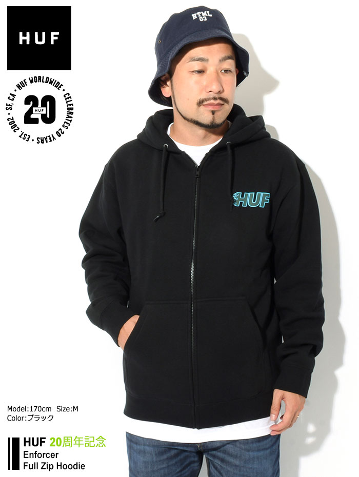 ハフ パーカー ジップアップ HUF メンズ エンフォーサ (Enforcer Full Zip Hoodie スウェット Zip up Hoody  Parker トップス 男性用 PF00522)