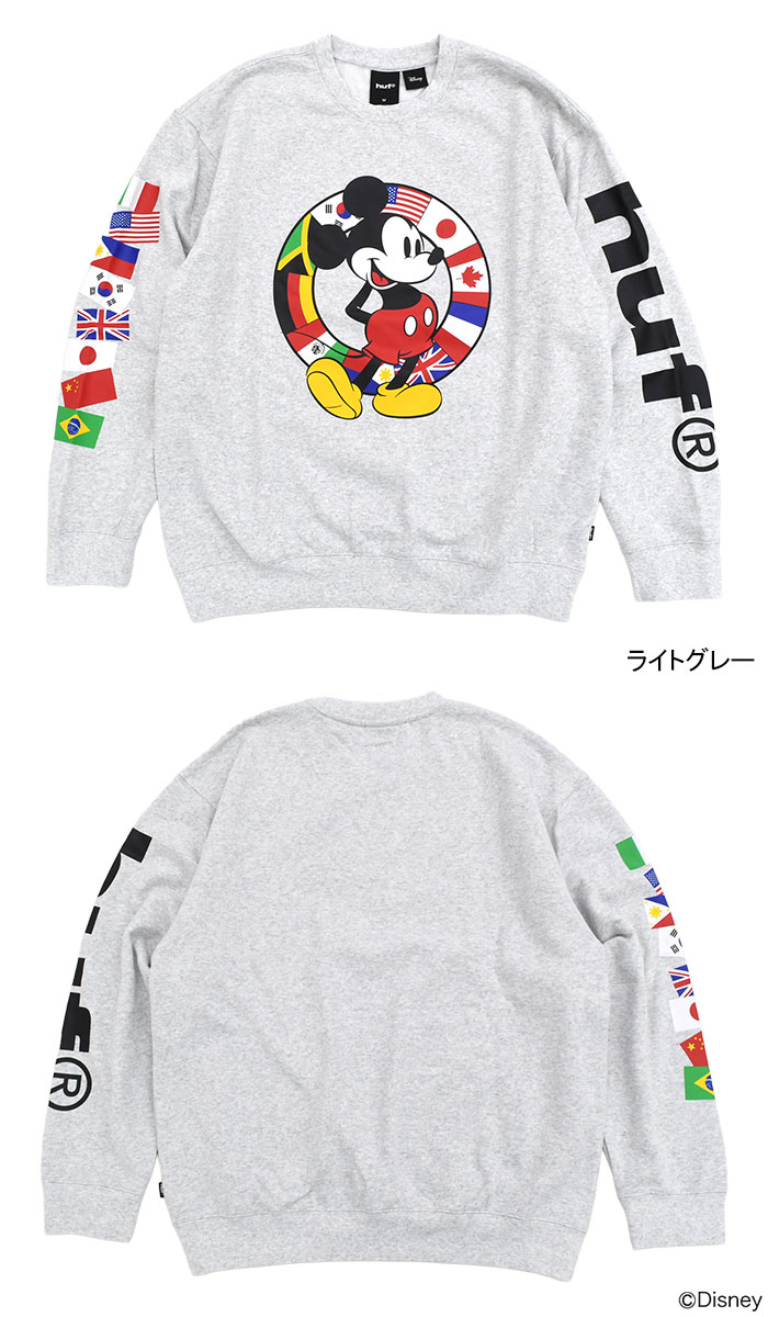 HUF（ハフ） トレーナー メンズ ディズニー ミッキーマウス ワールド