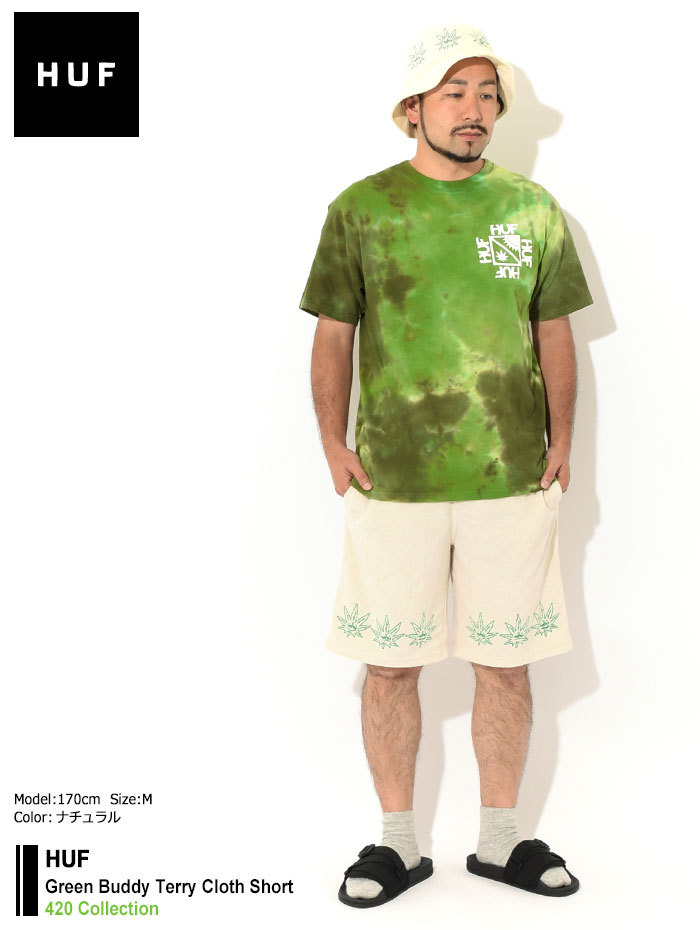 FR2GOLF ハーフパンツ Lサイズ グリーン HUF（ハフ） ハーフパンツ メンズ グリーン バディ テリー クロス
