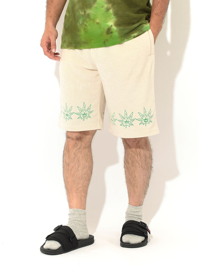HUF（ハフ） ハーフパンツ メンズ グリーン バディ テリー クロス
