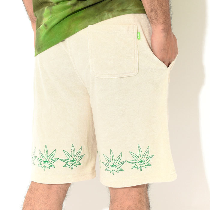 HUF（ハフ） ハーフパンツ メンズ グリーン バディ テリー クロス