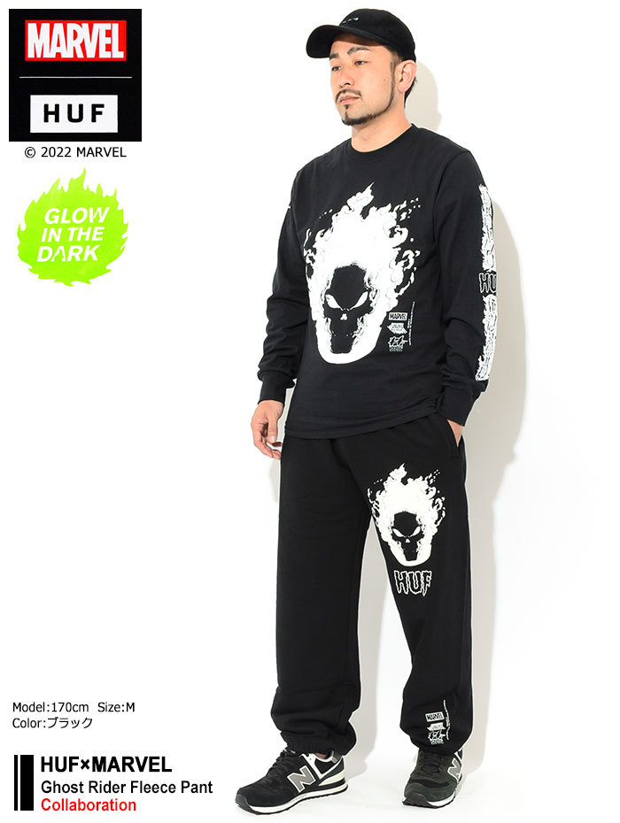 HUF MARVELコラボ デニムジャケット ゴーストライダー L