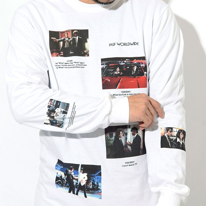 HUF ハフ Tシャツ 長袖 メンズ パルプ フィクション シーンズ