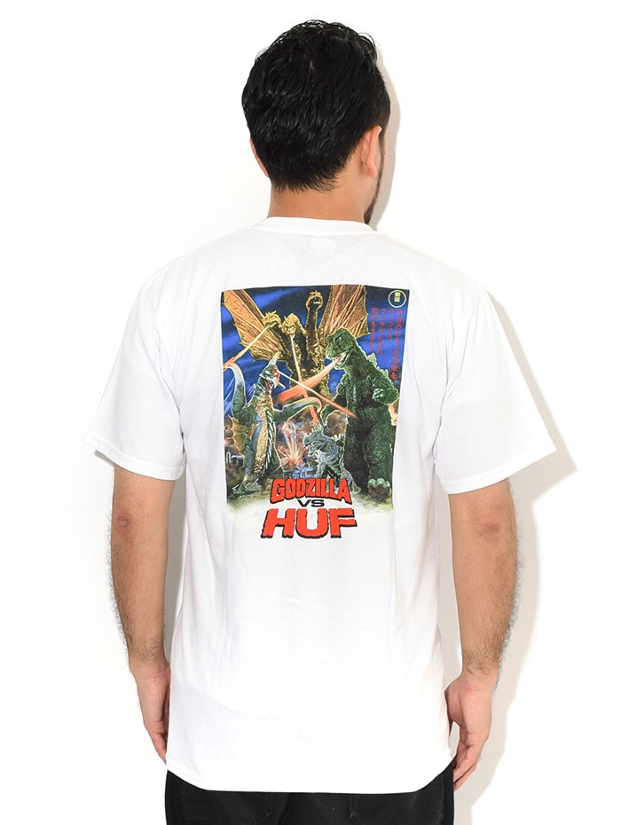 ★米国発/送関込*HUF×GODZILLA*新作*DESTROYプリントTシャツ★ HUF x Godzilla Destroy All Monsters SS Tee - White