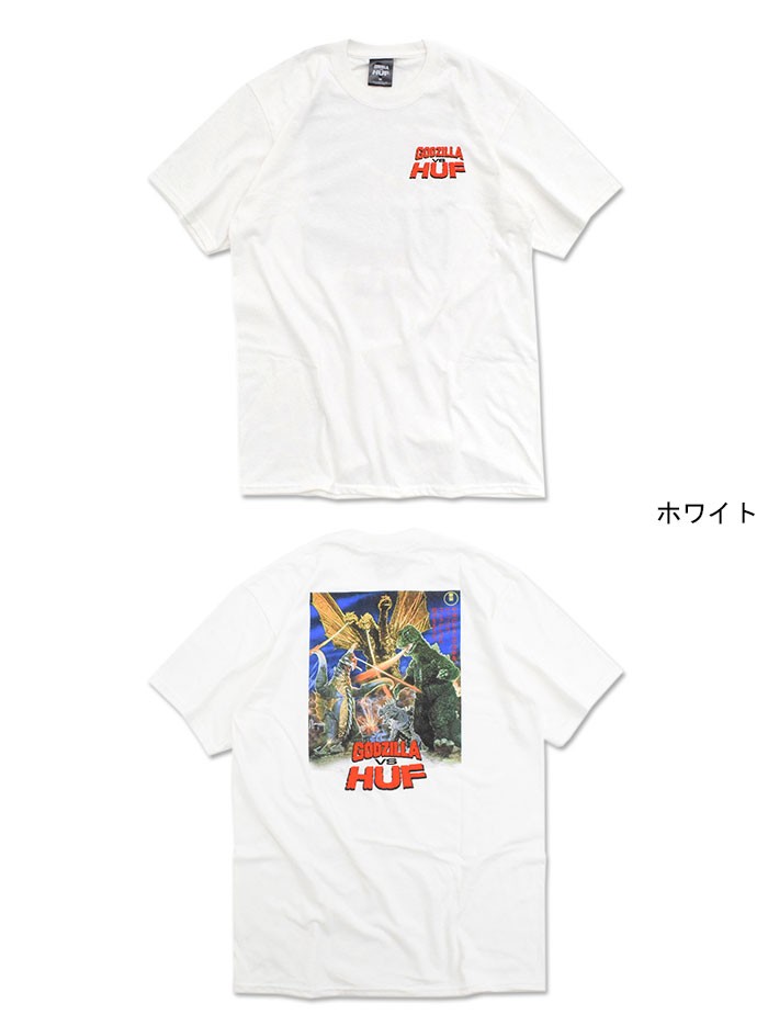 ★米国発/送関込*HUF×GODZILLA*新作*DESTROYプリントTシャツ★ HUF x Godzilla Destroy All Monsters SS Tee - White
