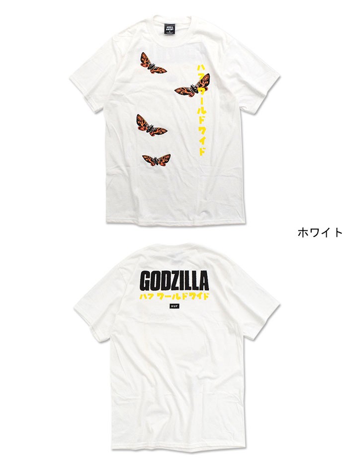 ハフ Tシャツ 半袖 HUF メンズ ゴジラ モスラ コラボ ( GODZILLA