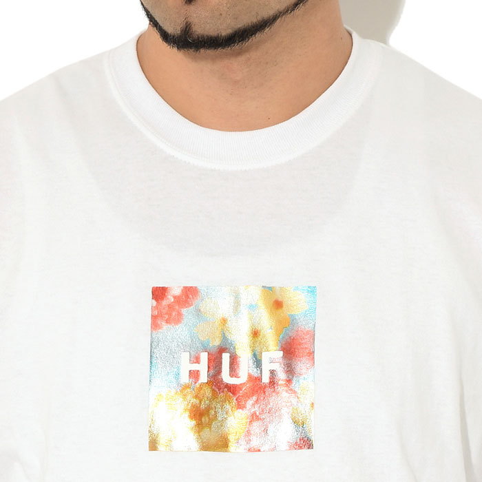 HUF ハフ Tシャツ 半袖 メンズ フォイル フラワー ボックス ロゴ
