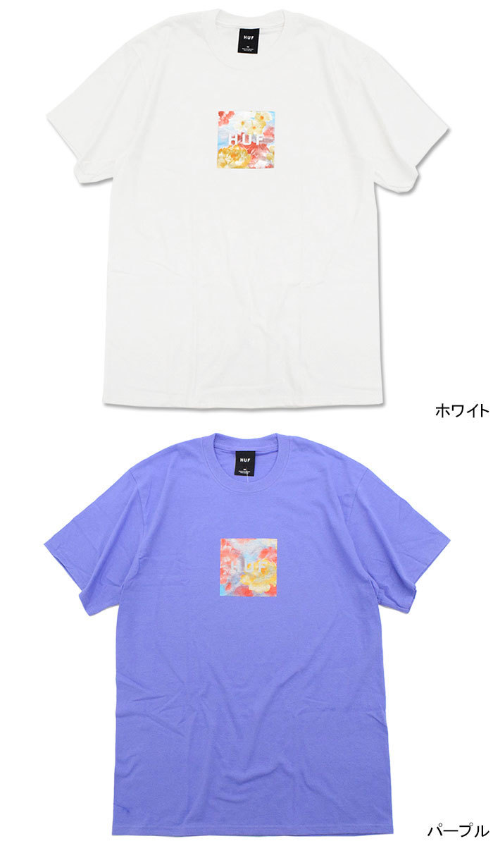 HUF ハフ Tシャツ 半袖 メンズ フォイル フラワー ボックス ロゴ