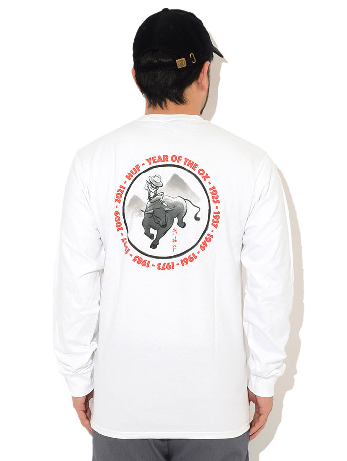 HUF ハフ Tシャツ 長袖 メンズ YOTO ゼン OX ( Zen L/S Tee T