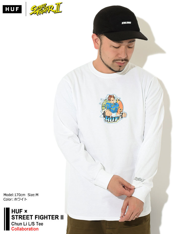 ハフ Tシャツ 長袖 HUF メンズ ストリートファイター2 春麗 コラボ ( HUF×STREET FIGHTER II Chun Li L/S  Tee ロンt カットソー TS01552 )