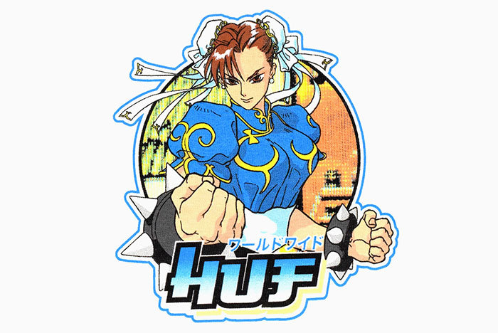 ハフ Tシャツ 長袖 HUF メンズ ストリートファイター2 春麗 コラボ