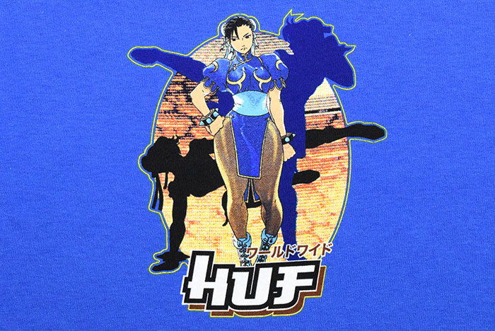 HUF（ハフ） Tシャツ 半袖 メンズ ストリートファイター2 春麗 コラボ