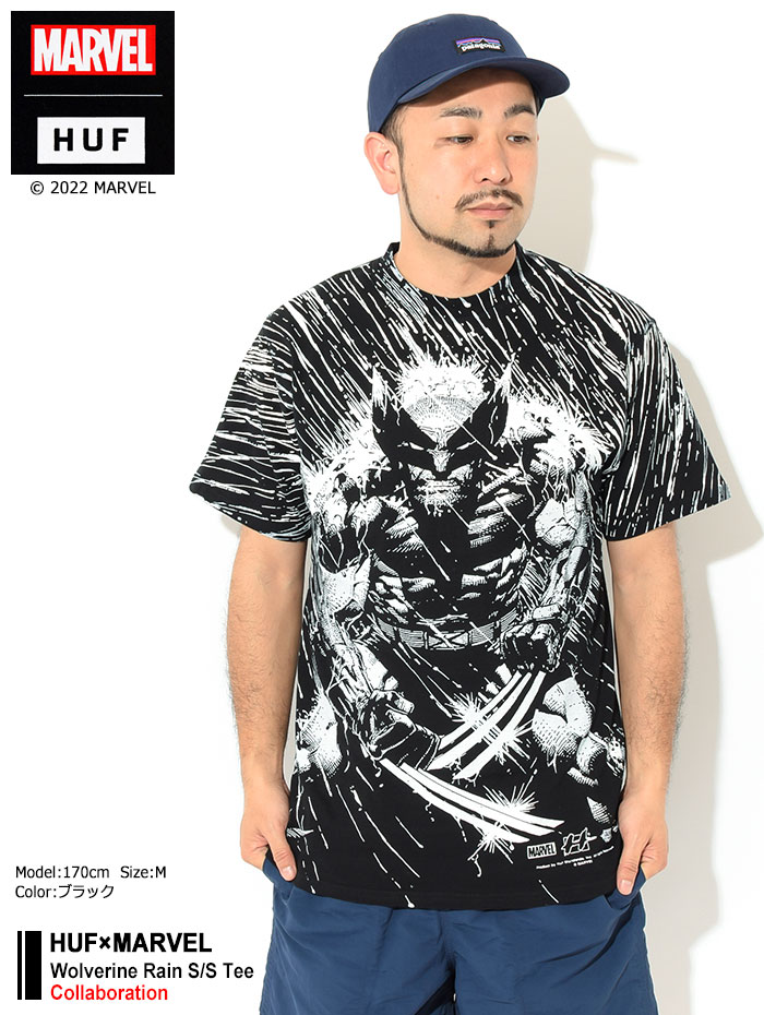 ハフ Tシャツ 半袖 HUF メンズ マーベル ウルヴァリン レイン コラボ