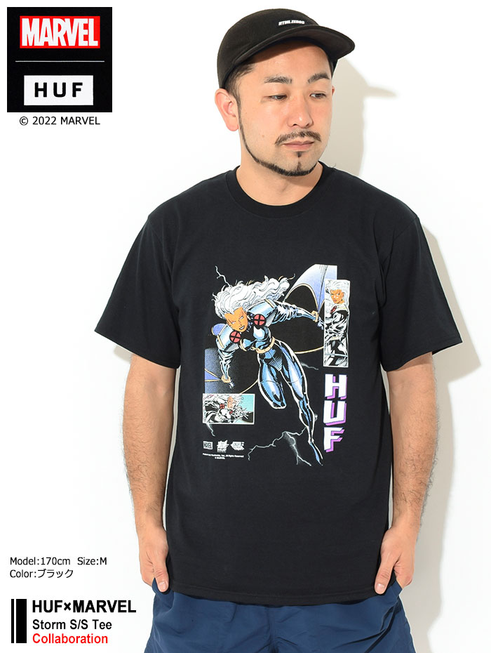 ハフ Tシャツ 半袖 HUF メンズ マーベル ストーム コラボ ( HUF×MARVEL Storm S/S Tee T-SHIRTS カットソー  トップス 男性用 TS01893 )[M便 1/1]