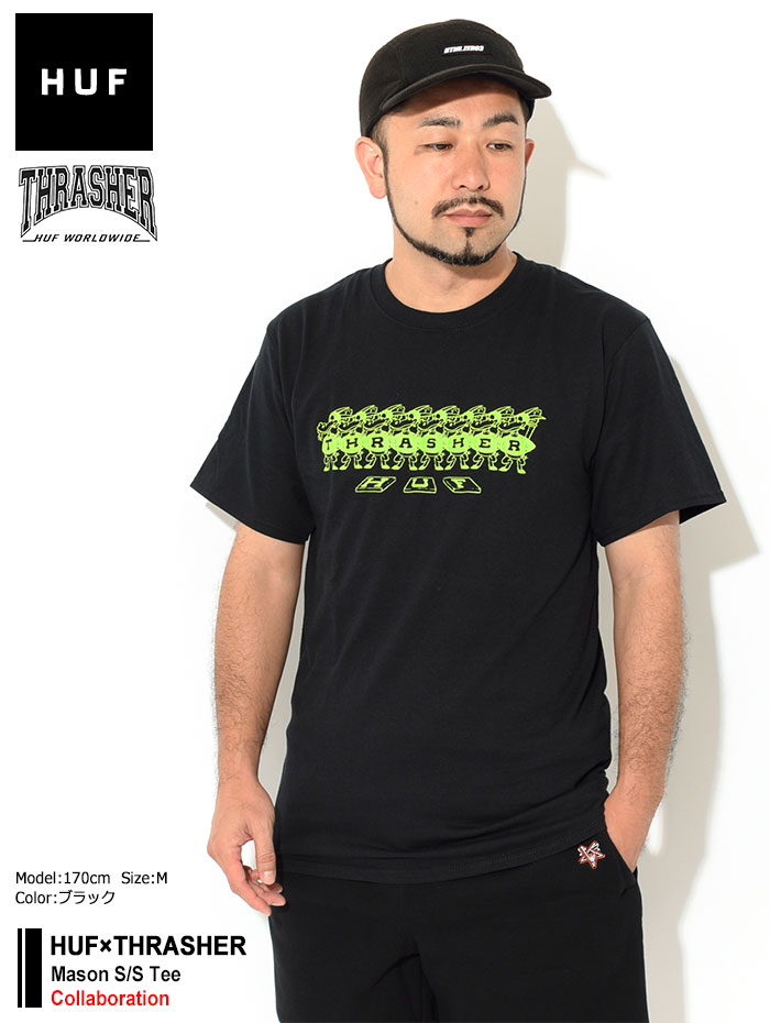 HUF ハフ Tシャツ 半袖 メンズ スラッシャー メイソン コラボ