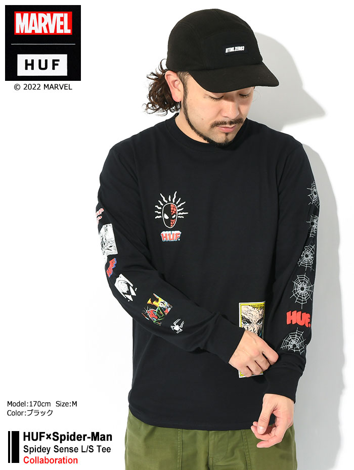 HUF スパイダーマン 長袖Tシャツ & パンツ（HUF X MARVEL コラボ