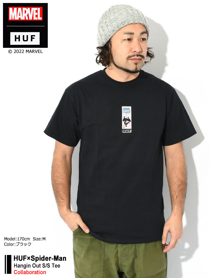 ハフ Tシャツ 半袖 HUF メンズ スパイダーマン ハンギン アウト コラボ ( Spider-Man Hangin Out S/S Tee  カットソー MARVEL TS02056 )[M便 1/1] : huf-ts02056 : ice field - 通販 - Yahoo!ショッピング