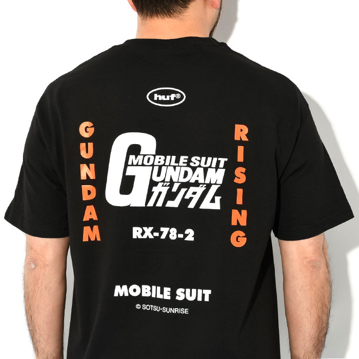 ライジングガンダム★【HUF】Tシャツ 新機動戦記ガンダムコラボ HUF ハフ Tシャツ 半袖 メンズ ガンダム ライジング コラボ