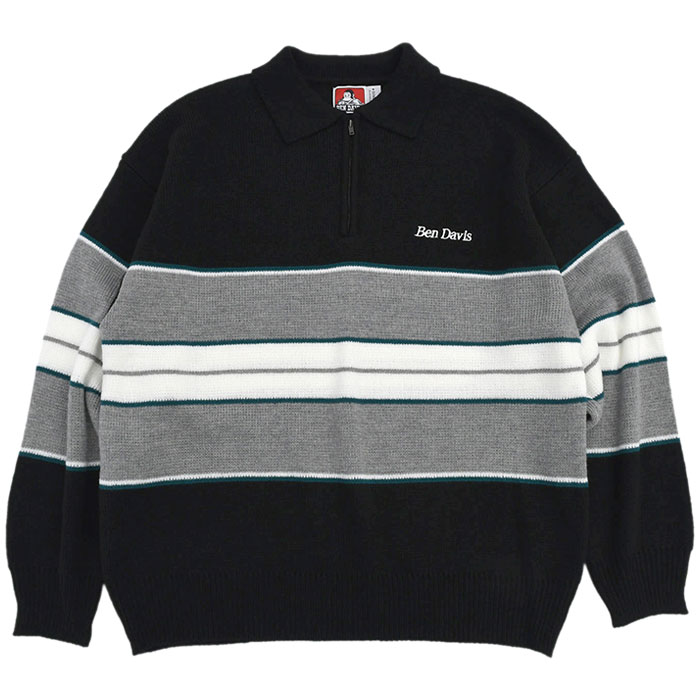 BEN DAVIS（ベンデイビス） ポロシャツ 長袖 メンズ ローワー ニット