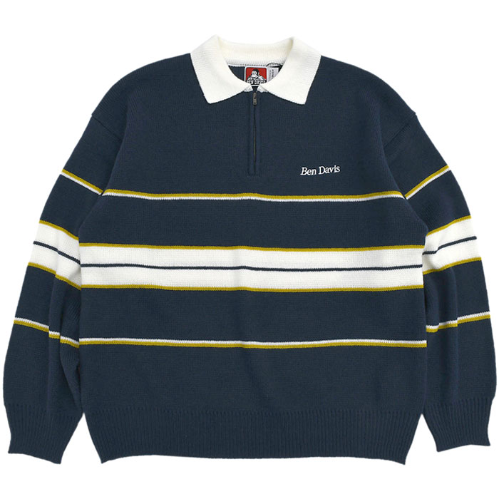 BEN DAVIS（ベンデイビス） ポロシャツ 長袖 メンズ ローワー ニット
