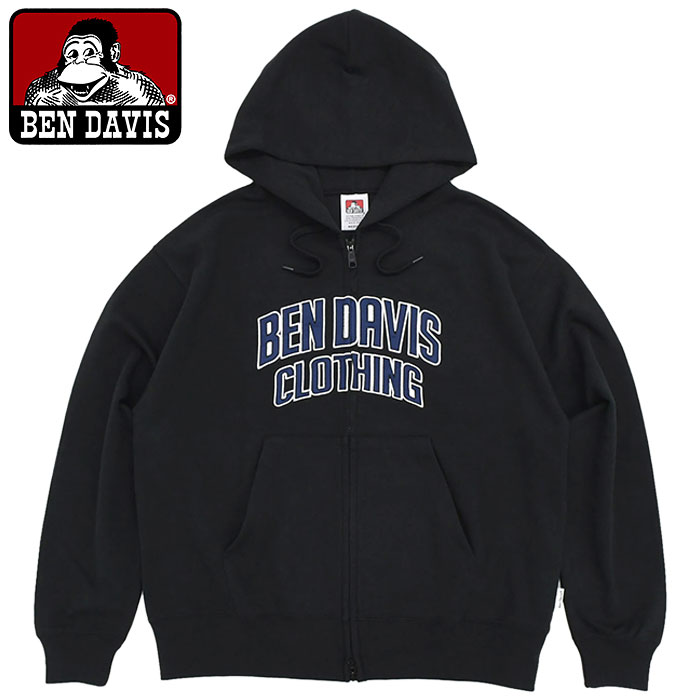 BEN DAVIS（ベンデイビス） パーカー ジップアップ メンズ アーチ ロゴ