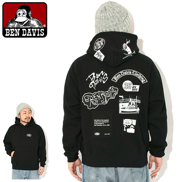 00s BEN DAVIS アクティブパーカー ペンキ ブラック 00s BEN DAVIS アクティブパーカー ペンキ ブラック 00s BEN DAVIS